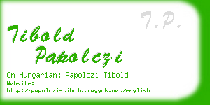 tibold papolczi business card